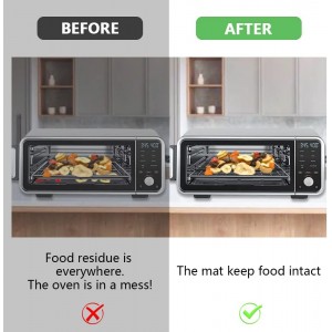 for Ninja Foodi Reusable Air Fryer Liners 12x12inch Non-Stick，Bottom of Toaster Oven Mat,3x Liners + 3x Mesh Sheets, Baking/Microwave/Grill,450°F,Pre-Cut Square for SP101/SP201/SP301/SP351