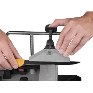 Tormek KJ-140 Wide Centering Knife Jig. For long, flexible knives. The Knife Jig that Turns Your Tormek Sharpening System T-8, T-7, T-4, T-3, etc. into a Professional Knife Sharpener.