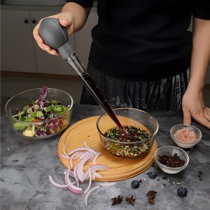 Turkey Baster Food Grade Quality Bulb comes with 1 bigger size Basting Brush and 1 Cleaning Brush, for Cooking Basting with Detachable Round Bulb -Butter Drippings, Glazes, Roasting Juices for Poultry