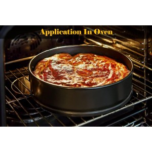 Tellshun 9 Inch Springform Pan Tin with 50pcs Parchment Paper Cheesecakes Baking Mold Round Leakproof Nonstick Removable Bottom Bakeware for Pie Cake Pizza and Quiches