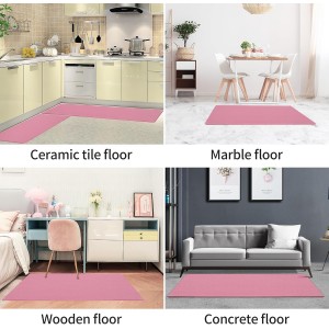 AUTODECO Kitchen Mats and Rugs Set of 2 - Cushioned Anti-Fatigue Kitchen Rug for Floor Washable 17