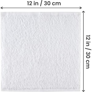 Utopia Towels 12 Pack Cotton Washcloths Set, 100% Ring Spun Cotton, Premium Flannel Face Cloths, Highly Absorbent and Soft Feel Fingertip Towels, White