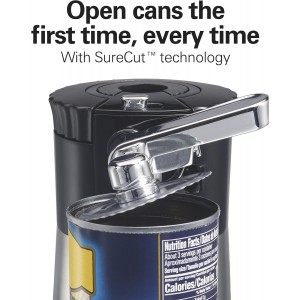 Hamilton Beach OpenStation Electric Automatic Can Opener for Kitchen with Multi Tool and Bottle and Jar Opening Tools, Auto Shutoff, Cord Storage, and Sure Cut Technology, Stainless Steel (76382)