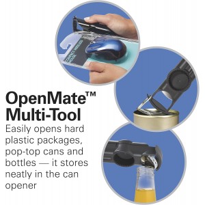 Hamilton Beach OpenStation Electric Automatic Can Opener for Kitchen with Multi Tool and Bottle and Jar Opening Tools, Auto Shutoff, Cord Storage, and Sure Cut Technology, Stainless Steel (76382)