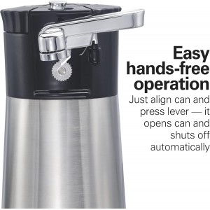 Hamilton Beach OpenStation Electric Automatic Can Opener for Kitchen with Multi Tool and Bottle and Jar Opening Tools, Auto Shutoff, Cord Storage, and Sure Cut Technology, Stainless Steel (76382)