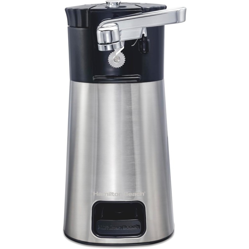 Hamilton Beach OpenStation Electric Automatic Can Opener for Kitchen with Multi Tool and Bottle and Jar Opening Tools, Auto Shutoff, Cord Storage, and Sure Cut Technology, Stainless Steel (76382)