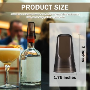 Chengu 36 Pieces Liquor Bottle Covers Pour Spout Covers Bar Toppers for Bottles Universal Pour Dispenser Dust Translucent Silicone Rubber Spout Caps for Bar Home Kitchen Tools Supplies (Black)