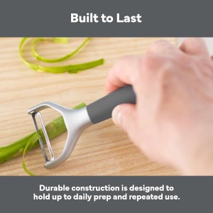 Misen Stainless Steel Vegetable Peeler - Dishwasher Safe Y Peeler - Easy to Use with Potatoes, Cabbage, Carrots, and More - Progessional Grade Kitchen Tool - Gray