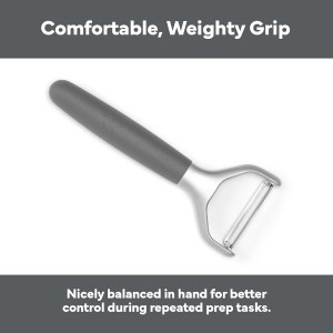 Misen Stainless Steel Vegetable Peeler - Dishwasher Safe Y Peeler - Easy to Use with Potatoes, Cabbage, Carrots, and More - Progessional Grade Kitchen Tool - Gray