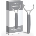 Misen Stainless Steel Vegetable Peeler - Dishwasher Safe Y Peeler - Easy to Use with Potatoes, Cabbage, Carrots, and More - Progessional Grade Kitchen Tool - Gray