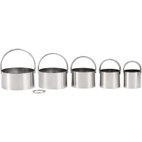 Tosnail Pastry Cutter, Dough Blender, 3 Cup Flour Sifter and Biscuit Cutter, 8 Pieces Stainless Steel Professional Dough Tools for Baking Cookies and Donuts