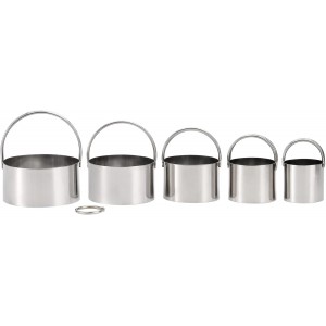 Tosnail Pastry Cutter, Dough Blender, 3 Cup Flour Sifter and Biscuit Cutter, 8 Pieces Stainless Steel Professional Dough Tools for Baking Cookies and Donuts