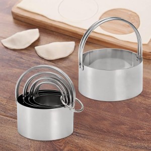 Tosnail Pastry Cutter, Dough Blender, 3 Cup Flour Sifter and Biscuit Cutter, 8 Pieces Stainless Steel Professional Dough Tools for Baking Cookies and Donuts