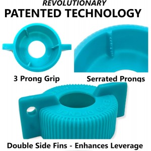 3-Pack WATER BOTTLE Opener ERGO OPENER | Arthritis Sufferers Elderly Seniors Weak Hands | Easy Twist-Off Plastic Bottle Opening Tool Travel On-Go | Carpal Tunnel | MADE in USA