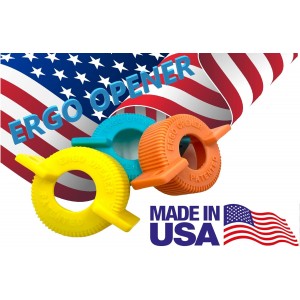 3-Pack WATER BOTTLE Opener ERGO OPENER | Arthritis Sufferers Elderly Seniors Weak Hands | Easy Twist-Off Plastic Bottle Opening Tool Travel On-Go | Carpal Tunnel | MADE in USA