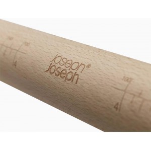 Joseph Joseph PrecisionPin - Rolling Pin with adjustable pastry thickness, Baking and dough rollers, Beech Wood, Multicolor