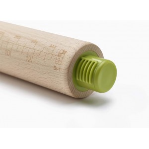 Joseph Joseph PrecisionPin - Rolling Pin with adjustable pastry thickness, Baking and dough rollers, Beech Wood, Multicolor