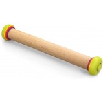 Joseph Joseph PrecisionPin - Rolling Pin with adjustable pastry thickness, Baking and dough rollers, Beech Wood, Multicolor