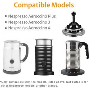 Whisks Compatible with Nespresso Aeroccino 3/4/Plus Milk Frother Replacement, 2 Pack