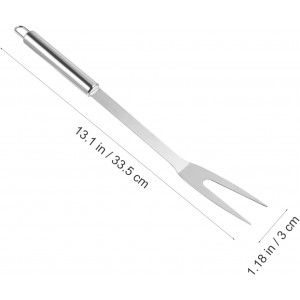 Meat Carving Fork Stainless Steel Cooking Fork with Long Handle for Kitchen Roast Picnic