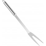 Meat Carving Fork Stainless Steel Cooking Fork with Long Handle for Kitchen Roast Picnic