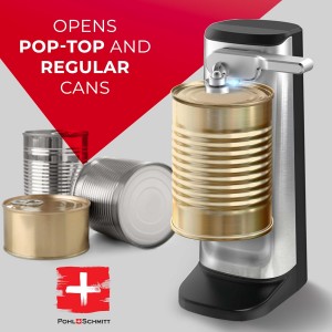 POHL SCHMITT Electric Can Opener with Knife Sharpener and Bottle Opener