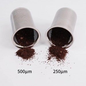 watchget Coffee Sifter - Fine Mesh 250m Stainless Steel Coffee Powder Sieve - Non-slip Base, Silver