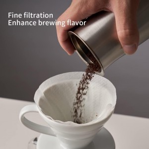 watchget Coffee Sifter - Fine Mesh 250m Stainless Steel Coffee Powder Sieve - Non-slip Base, Silver