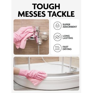 Fantasticlean Microfiber Cleaning Cloth Roll -75 Pack, Tear Away Microfiber Towels, 12