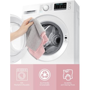 Fantasticlean Microfiber Cleaning Cloth Roll -75 Pack, Tear Away Microfiber Towels, 12