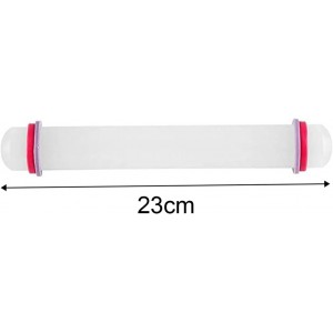 2 Pcs Adjustable Rolling Pin with Removable Rings Non Stick Fondant 9 Inch Rolling Pin for Dumpling Dough Roller Baking Dough Pizza Pie Pastries Pasta Cookies