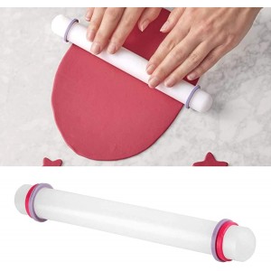 2 Pcs Adjustable Rolling Pin with Removable Rings Non Stick Fondant 9 Inch Rolling Pin for Dumpling Dough Roller Baking Dough Pizza Pie Pastries Pasta Cookies