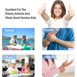 Jar Opener for Weak Hands, Seniors with Arthritis, 5 in 1 Multi Function Bottle Opener Lid Opener For Arthritic Hands with Non Slip Rubber Jar opener Gripper Pad(blue)