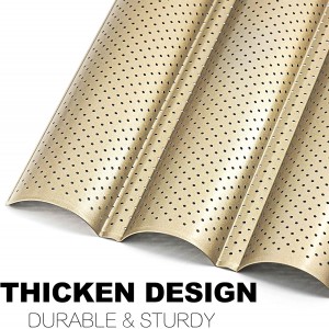 Anaeat 2 Pack Nonstick Perforated French Bread Baking Pan, 15