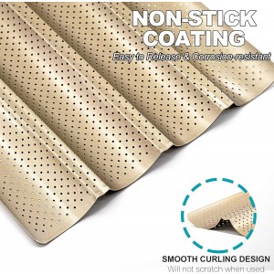 Anaeat 2 Pack Nonstick Perforated French Bread Baking Pan, 15