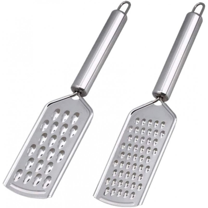 2Pcs Mini Cheese Grater With Handheld Cheese Shredder Kitchen Small Graters for Nutmeg Vegetables Fruits Chocolate Potato,Ginger and Garlic Carrot Shredder Lemon Zester