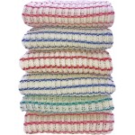 B53 6-Pack Textured Multicolored Dish Cloths Kitchen Towels for Washing, Dusting, and Household Cleaning