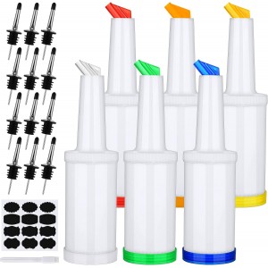 Ruisita 6 Pack Plastic Pour Bottles with...