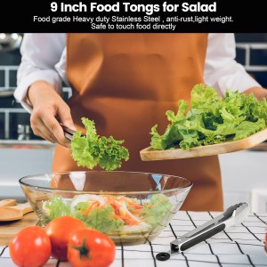 Chengu 12 Pack Stainless Steel Kitchen Tongs 7/9/12 Inches Food Serving Tongs Non Stick Cooking Clips for Kitchen Cooking Barbecue Buffet Wedding Family Gathering Grill Salad