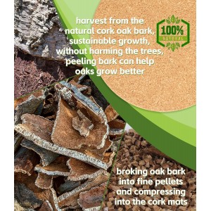 Cork Trivet, 4 Pack High Density Thick Cork Trivets for Hot Dishes, 8 Inch Heat Resistant Large Coaster for Kitchen, Hot Pads for Table & Countertop