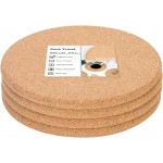 Cork Trivet, 4 Pack High Density Thick Cork Trivets for Hot Dishes, 8 Inch Heat Resistant Large Coaster for Kitchen, Hot Pads for Table & Countertop
