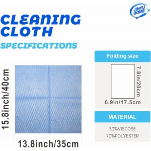 Disposable Kitchen Cleaning Cloths Dish Towels Dish Cloth Reusable Cloths for Kitchen, Bathroom, Household Cleaning (Blue 100 Pack)