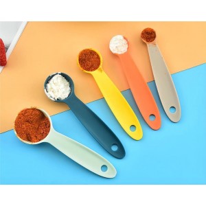 Smithcraft Cute Plastic Measuring Set of 10, 5 Cups & 5 Spoons for Baking & Cooking, Khaki