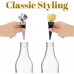 Honeydak 20 Pieces Wine Bottle Stopper Set Kit Blank Stainless Steel Wine and Beverage Reusable Decorative Bottle Corks Accessories Tapered Storage Craft Art DIY for Kitchen Bar Party Wedding Turning
