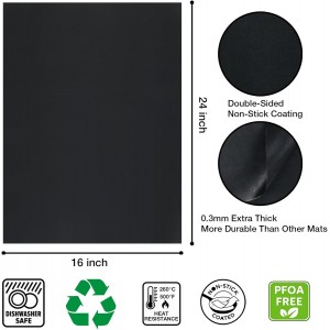 Oven Liners for Bottom of Oven 4 Pack Large Thick Heavy Duty Nonstick Oven Mat for Bottom of Electric Oven Gas Oven Grill, Reusable Heat Resistant BPA PFOA Free Oven Protector Liner,16x24 Inch