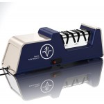 Homly Professional Electric Knife Sharpeners for Kitchen Knives with Diamond Abrasives and Precision Angle Guides, Multifunctional 3-Stage Slots, Applicable to Straight Knife and Ceramic Knife