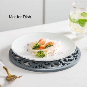 Extra Thick Silicone Trivet Mat for Hot Dishes, Hot Pots and Pans, Pot Holder, Hot Pad to Portect Your Table and Countertop, Kitchen Decor and Accessories,Teal, Set of 3