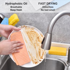 METUUTER 10 Packs Swedish Dishcloths for Kitchen, Reusable Kitchen Dishcloths Compostable Cellulose Dish Clothes for Household Use