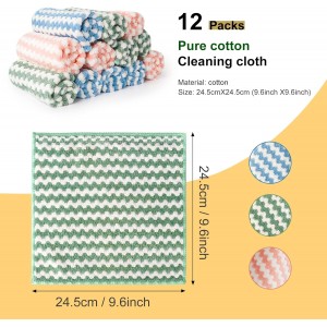 FGSAEOR Microfiber Cleaning Cloth, Dish Cloths for Washing Dishes, Ultra Absorbent Kitchen Towels Rags for Cleaning House Keeping