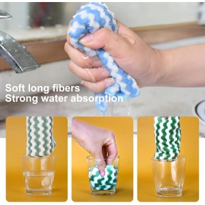 FGSAEOR Microfiber Cleaning Cloth, Dish Cloths for Washing Dishes, Ultra Absorbent Kitchen Towels Rags for Cleaning House Keeping